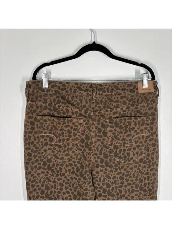 American Eagle Women 20 Leopard Next Level Stretch Super Hi-Rise Jegging NWOT - Picture 8 of 13